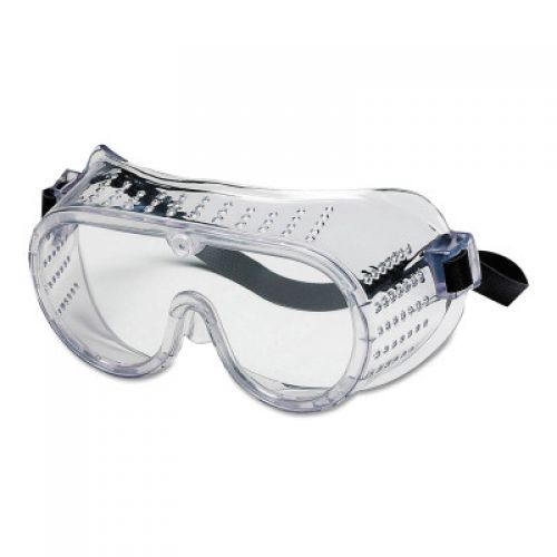 Protective Goggles, Clear/Clear, Polycarbonate, Rubber Strap