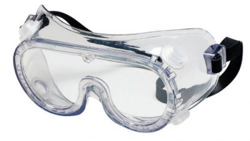 Protective Goggles, Clear/Clear, PVC, Chemical Resistant, Indirect Vent