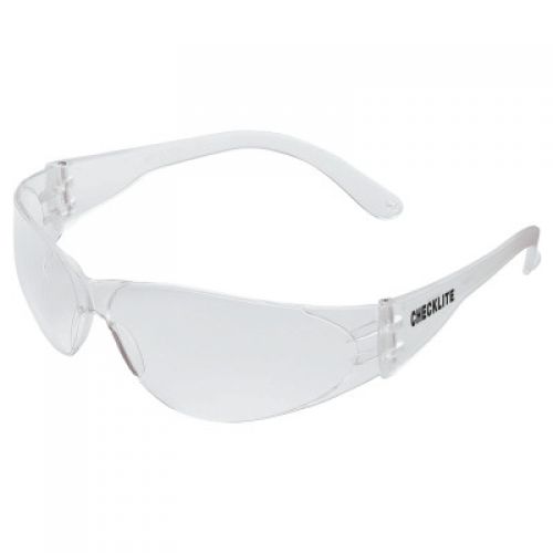 Checklite CL1 Frameless Safety Glasses, Polycarbonate Clear Lens, Duramass, Clear Polycarbonate Temples