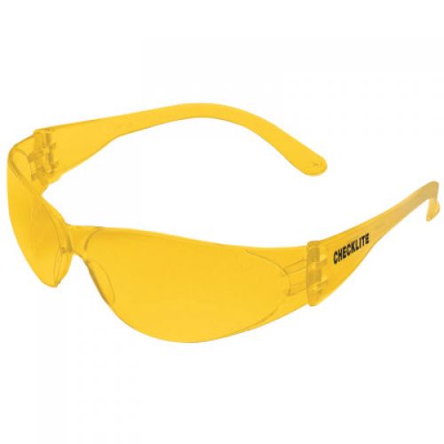Checklite CL1 Frameless Safety Glasses, Polycarbonate Amber Lens, Duramass, Amber Polycarbonate Temples