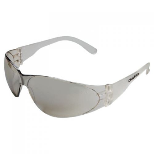 Checklite CL1 Frameless Safety Glasses, Polycarbonate I/O Clear Mirror Lens, Duramass, Clear Polycarbonate Temples