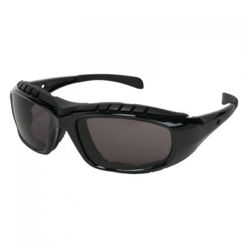 Hornet DX Safety Glasses, Gray Lens, Duramass Anti-Fog, Black Frame