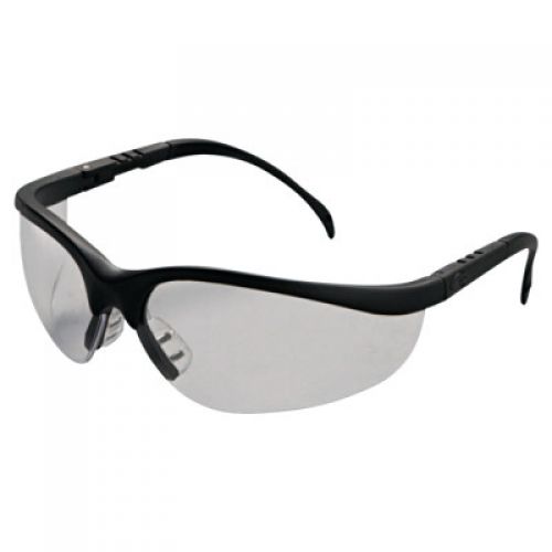 Klondike® KD1 Series Black Safety Glasses with Light Blue Lenses Adjustable Temple Length