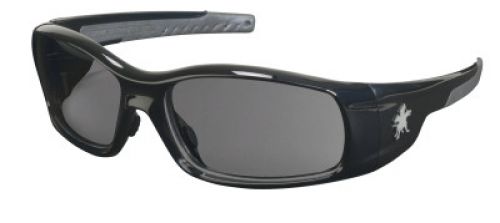 Swagger® SR1 Series Black Safety Glasses with Gray Lenses Soft Non-Slip Nose Piece and Temples
