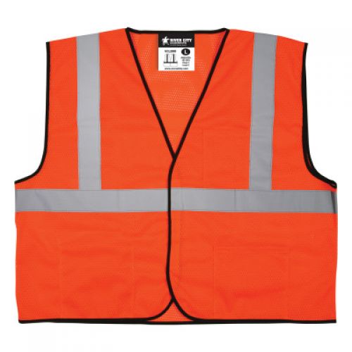 Safety Vests, X-Large, Fluorescent Orange