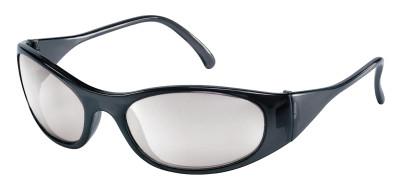 CREWS Frostbite2 Protective Eyewear, Clear-Mirror Polycarbon Lenses, Black Nylon Frame