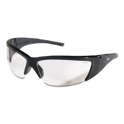 CREWS ForceFlex Protective Eyewear, Clear Lens, Black Frame