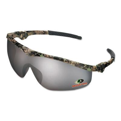 CREWS Mossy Oak Safety Glasses, Silver Mirror Lens, Anti-Scratch, Camouflage Frame