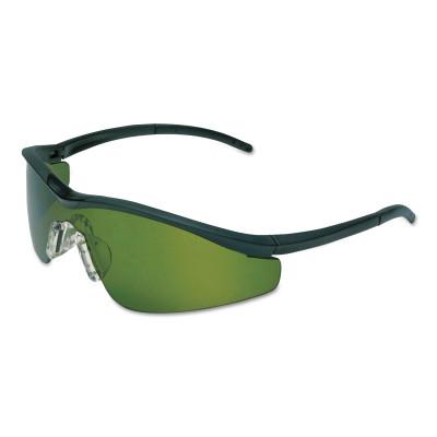 CREWS Triwear Protective Eyewear, Green/IR 3 Filter Lens, Duramass HC, Onyx Frame