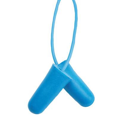 H10 Metal Detectable Disposable Earplugs - Corded, Foam, Blue, Corded