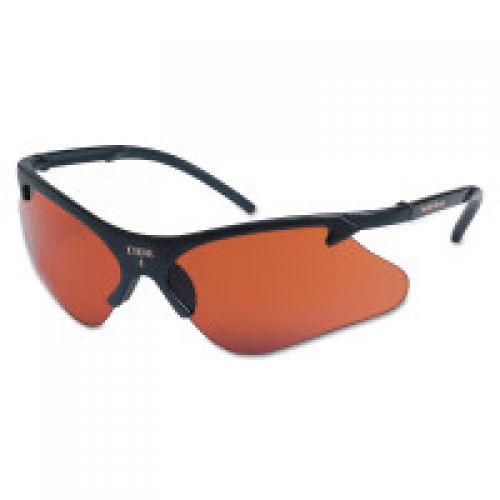 SMITH AND WESSON Code 4* Safety Eyewear, Copper Blueshield Lens, Anti-Scratch, Black Frame, Nylon
