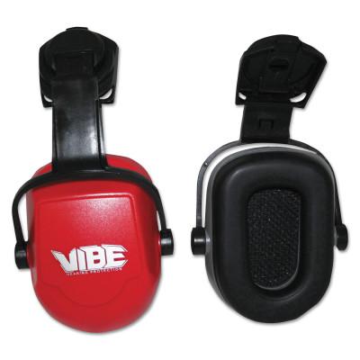 H70 VIBE Earmuffs, 25 dB NRR, Red, Cap Attached