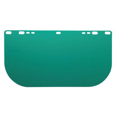 F20 Polycarbonate Face Shield, Unbound, Dark Green, 15-1/2 in x 8 in