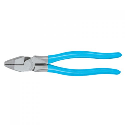 Linemens Pliers, 9 in Length, 47/64 in Cut, Plastic-Dipped Handle