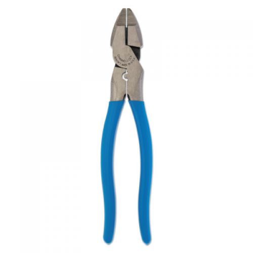 Linemens Pliers, 9 1/2 in Length, 47/64 in Cut, Plastic-Dipped Handle
