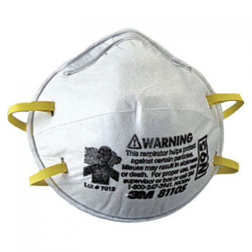 N95 Particulate Respirators, Half Facepiece, Two fixed straps, Sm