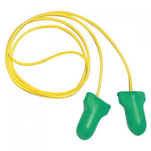 Max Lite Disposable Earplugs, Foam, Green, Corded