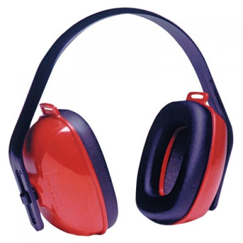 QM24PLUS Earmuff, 25 dB NRR, Red, Over the Head