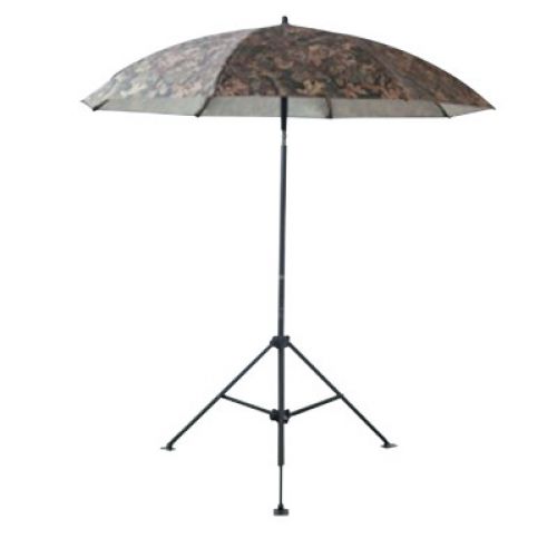 Heavy Duty Construction Umbrellas, 7 ft H, Camo (Brown/Olive), Acrylic/Canvas