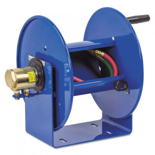 Large Capacity Welding Reel, 3/8 I.D. 2/3 in. O.D. x 150ft, Hand Crank Dual Hose