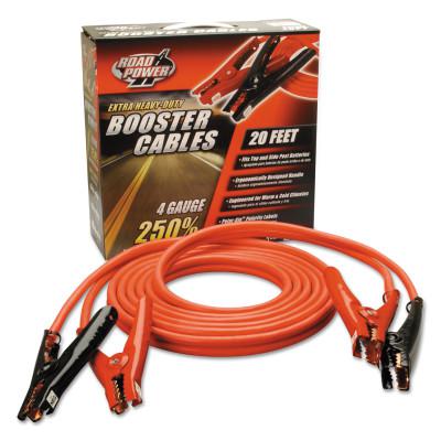 Automotive Booster Cables, 4/1 AWG, 16 ft, Red