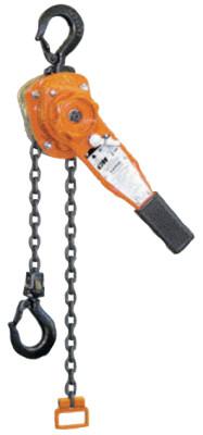 CM COLUMBUS MCKINNON Series 653 Lever Chain Hoist, 1 1/2 Tons Cap., 5 ft Lifting Ht., 1 Fall, 63 lbf