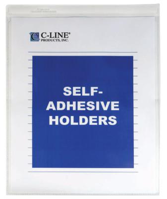 Self-Adhesive Shop Ticket Holders, 8-1/2 x 11, 50 per box, Clear