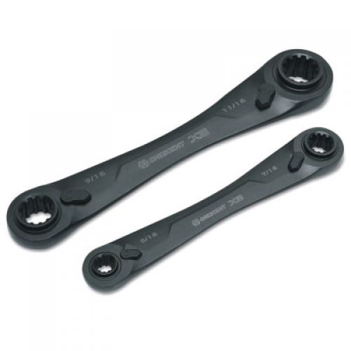 2 Pc. X6 4-in-1 Ratcheting Wrench Sets, Metric