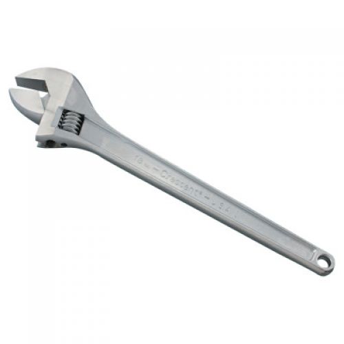 CRESCENT Chrome Adjustable Wrenches, 18 in Long, 2 1/16 in Opening, Chrome