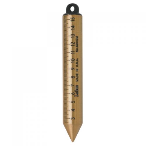 Inage Oil Gauging Plumb Bobs, 20 oz, Brass, Millimeters/Centimeters