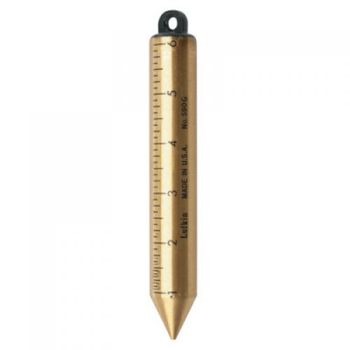 Inage Oil Gauging Plumb Bob, 20 oz, Brass, 1/8ths of an Inch