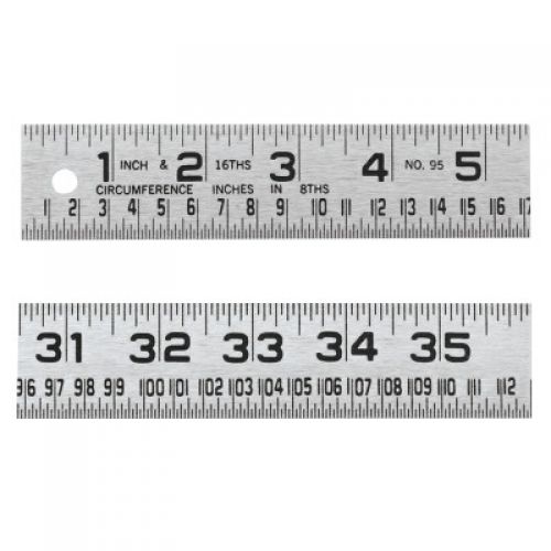Tinner's Steel Circumference Rules, 1 1/4 in x 4 ft, Steel