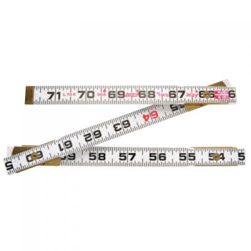 Red End Two Way Rulers, 6 ft, Wood