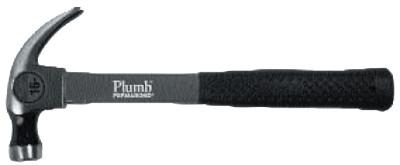 PLUMB Curved Claw Hammer, Forged Steel Head, Fiberglass Handle, 12 1/2 in, 1 lb