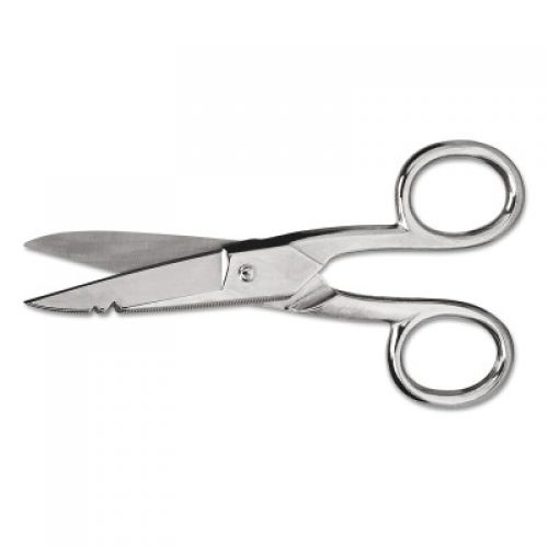 Double Notched Electrician's Scissors, 5 1/4 in, Vinyl Pouch