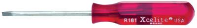 Xcelite Pocket Clip Round Blade Screwdrivers, 3/32 in, 5 1/4 in Overall Length