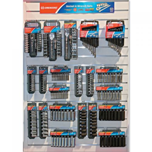 21 Piece Socket And Wrench Set Display, 6 Point/12 Point