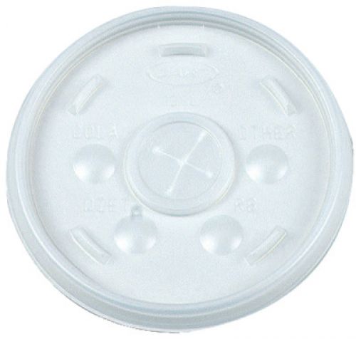 Straw-Slotted Lids, Use With 16J16, Translucent, 1,000 per case
