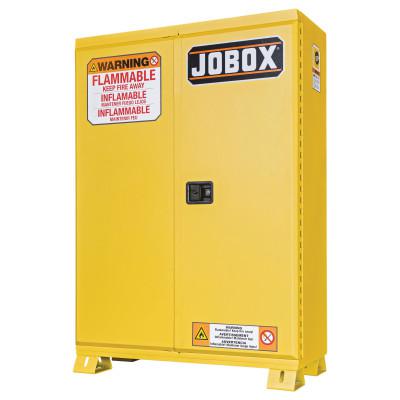 JOBOX Safety Cabinets, Manual-Closing Cabinet, 45 Gal, 46.88 x 21 1/4 x 67 1/4, Yellow
