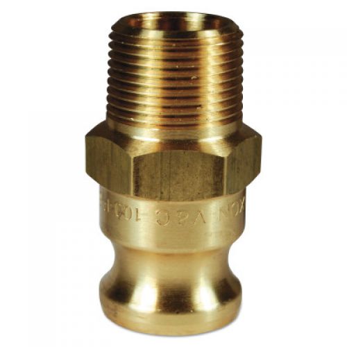 Andrews/Boss-Lock Type F Cam and Groove Adapters, 1 in x 1 in (NPT) Male, Brass