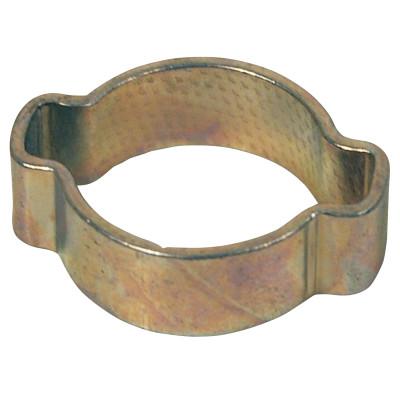 Double-Ear Pinch-On Clamps, 1/2 in Dia, Steel, 100/bag