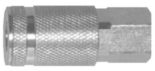 Air Chief Industrial Semi-Auto Coupler, Pipe Thread, 1/4 in Body Size, 1/4 in (NPT) F, Brass