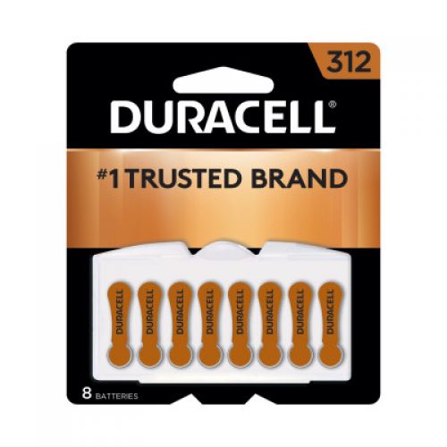 Button Cell Battery, Zinc Air, #312, 8PK