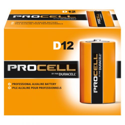 Procell Battery, Non-Rechargeable Alkaline, 1.5 V, D