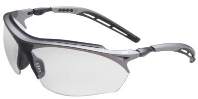 SAFEWAZE Maxim GT Safety Eyewear, Clear Lens, Anti-Fog, Black/Silver Frame