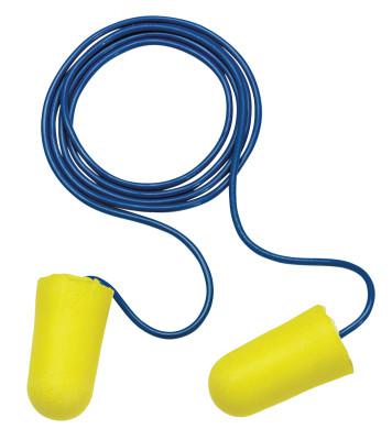 E-A-R TaperFit 2 Foam Earplugs, Polyurethane, Yellow, Corded, Regular