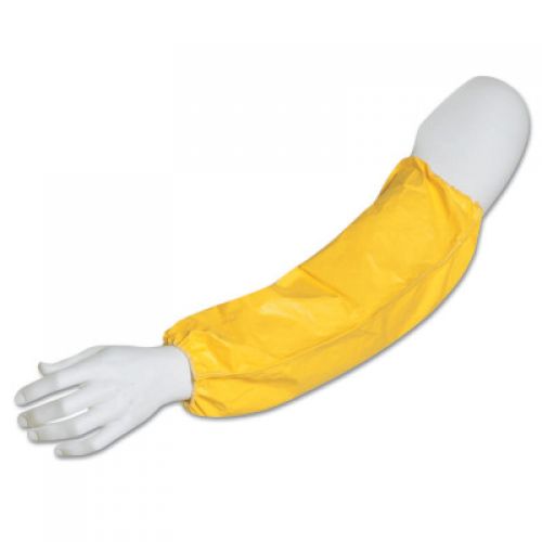 Tychem QC Sleeves, 18 in Long, Serged Closure, Yellow