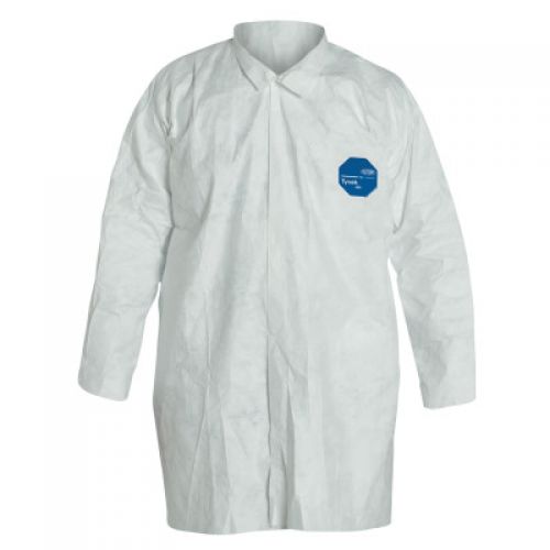 Tyvek Lab Coats No Pockets, 2X-Large, White
