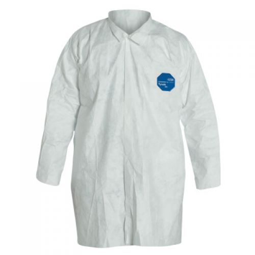 Tyvek Lab Coats No Pockets, 3X-Large, White