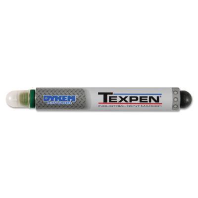 TEXPEN Industrial Steel Ball Tip Paint Marker, Green, 3/32 in, Medium